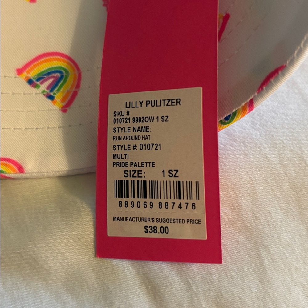 LILLY PULITZER RUN AROUND RAINBOW HAT PRIDE PALETTE NWT - Picture 3 of 4